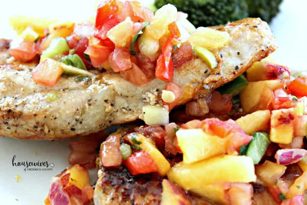 Peach Salsa Pork Chops - Housewives of Frederick County