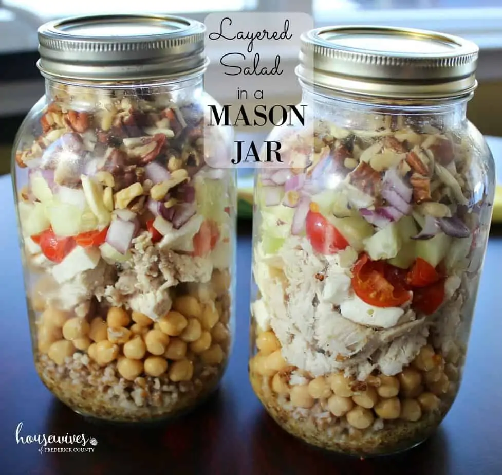 Chickpea Mason Jar Salad - Half Cup Habit
