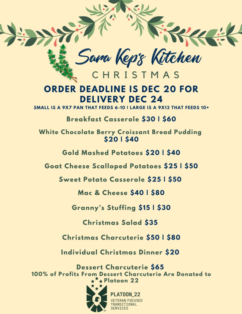 Sara Kep's Kitchen Christmas Meal Delivery