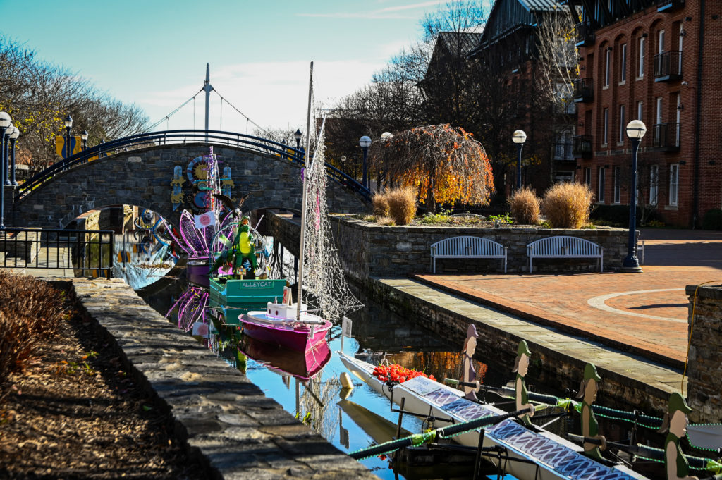 Sailing Through the Winter Solstice on Carroll Creek in Downtown Frederick MD